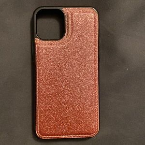 iPhone 11 Pro Pink Glitter Wallet Case